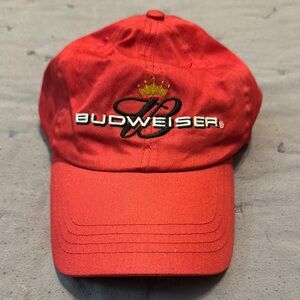 Budweiser Red Cap with Embroidered Logo